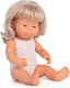 Miniland Baby Doll Caucasian Girl with Down Syndrome for 0+ Years Length 38 cm