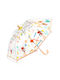 Djeco Kids Curved Handle Umbrella Γατούλα with Diameter 70cm Transparent