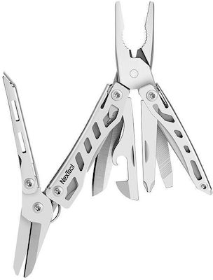 Nextool Multitool Silber mit Klinge aus Rostfreier Stahl