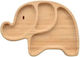 Bambino Mio Kinderteller Elefant aus Bambus Beige