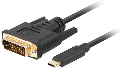 Lanberg USB 2.0 Cable USB-C male - DVI-D male Μαύρο 5m (CA-CMDV-10CU-0005-BK)
