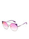 Police Women's Sunglasses with Purple Metal Frame and Pink Gradient Lens SPLA95 8TNV