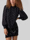 Vero Moda Women's Polka Dot Long Sleeve Shirt Black