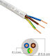 Power Cord with Diameter 3x1mm² in White Color 1m 1pcs