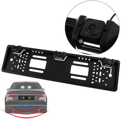 Back Car License Plate Frame Parking System with Camera and 2 Sensors 19mm in Black Colour 21639-310-00-05