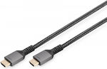 Digitus Geflochten Kabel HDMI-Stecker - HDMI-Stecker 3m Schwarz