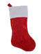 Weihnachtliche Dekorative Socke Stoff L23xH43cm. Rot