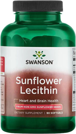 Swanson Sunflower Lecithin From Non 1200mg 90 softgels
