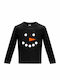 Kids Long Sleeve "Snowbaby", Black