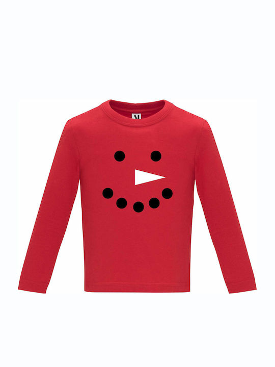 Kinder Langarmshirt "Schneebaby", Rot