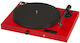 Pro-Ject Audio Juke box E High Gloss + Ortofon OM 5E 13768-836 Πικάπ με Belt Drive και Προενίσχυση Κόκκινο