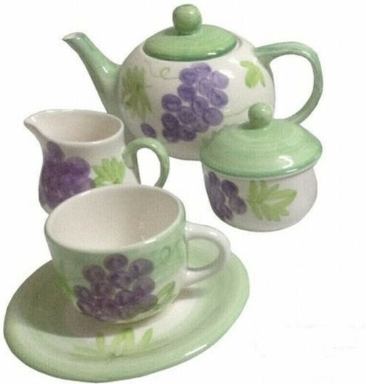 Etoile Set Ceai Cu Cană Ceramică Multicoloră 800ml 15 Bucăți