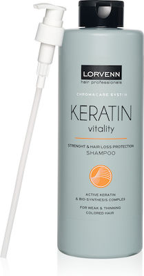 Lorvenn Keratin Vitality Shampoos Against Hair Loss for All Hair Types 1000ml