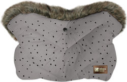 Kikka Boo Ръкавици на количка Сив Luxury Fur Dots
