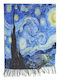 Sequoia Women's Double Sided Pashmina Starry Night 06-19 blue