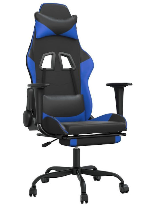 vidaXL 3143653 Gaming Chair with Footrest Black...