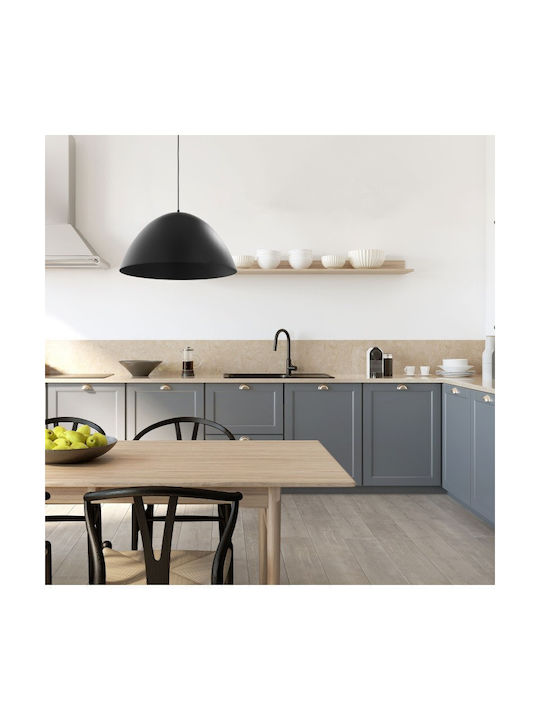 TK Lighting Faro Κρεμαστό Φωτιστικό Μαύρο Καμπάνα με Ντουί E27 50εκ.