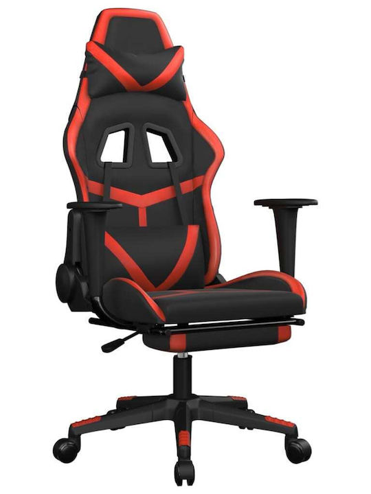 vidaXL 3143677 Gaming Chair with Footrest Black / Red