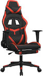 vidaXL 3143677 Gaming Chair with Footrest Black / Red