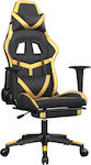 vidaXL 3143678 Gaming Chair with Footrest Black / Gold