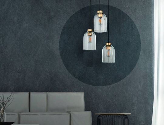 TK Lighting Satipo Pendant Light Honey Bell with Socket E27 14.5x160cm