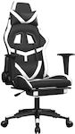 vidaXL 3143681 Gaming Chair with Footrest Black / White