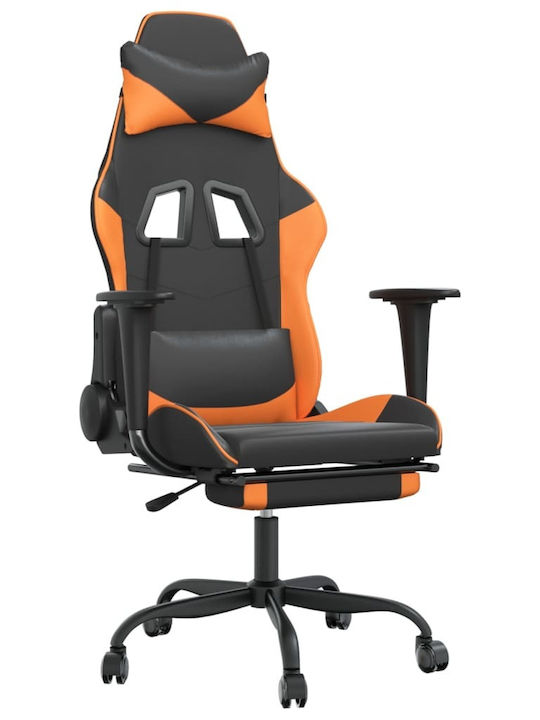 vidaXL 3143659 Gaming Chair with Footrest Black...