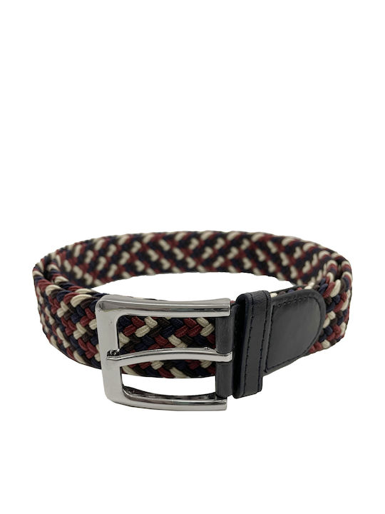 Ustyle Men's Knitted Elastic Belt Blue/Brown