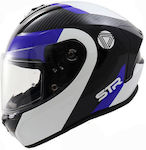 STR Libra Full Face Helmet ECE 22.05 Black/White/Blue 693-30-345152