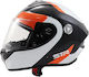 STR Libra Black/White/Orange Motorradhelm Volles Gesicht ECE 22.05