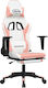 vidaXL 345466 Gaming Chair with Footrest White ...
