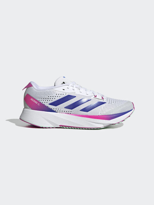 Adidas Adizero Sl Γυναικεία Αθλητικά Παπούτσια Running Cloud White / Lucid Blue / Lucid Fuchsia