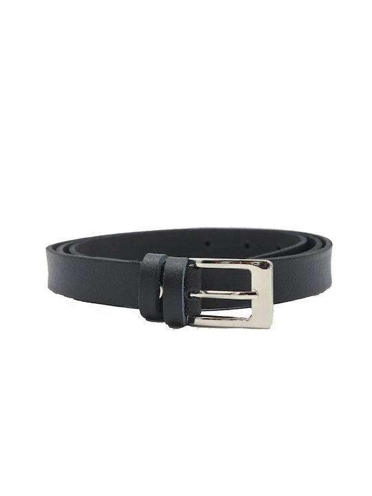 Women's Leather Belt Slim (Black)