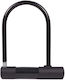 M-Wave U-Lock Bicycle Pedal Lock with Key Black 150x180mm