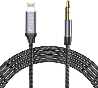 Tech-Protect Ultraboost Braided 3.5mm to Lightning Cable Μαύρο 1m (4651607)