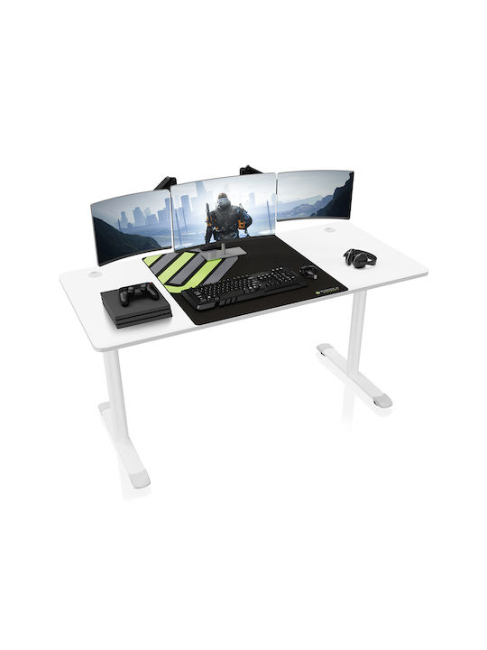 ERK-IOD-60W-V4 Gaming Desk with Metal Legs White L152.4xW70xH77cm