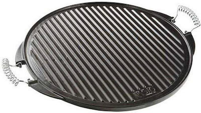 Vaello Baking Plate Double Sided with Cast Iron Flat & Grill Surface 32x32cm S7908284