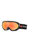 Montana Eyewear Ski & Snowboard Goggles Kids Black with Lens in Orange Color
