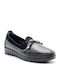 5002 Leather Women's Moccasins in Black Color