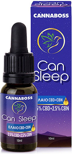 Cannaboss Can Sleep 2.5% CBD + 2.5% CBN Масло Канабис в Капки 10мл