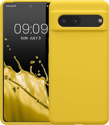 KWmobile Soft Flexible Rubber Silicone Back Cover Radiant Yellow (Google Pixel 7)