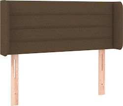vidaXL Fabric Bed Headboard Dark Brown 103x88cm