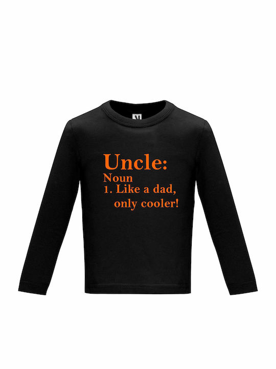 Baby Long Sleeve "Uncle Definition", Black