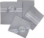 Cangaroo Baby Crib Bedding Set 4pcs Gray