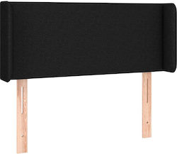 vidaXL Fabric Bed Headboard Black 103x88cm