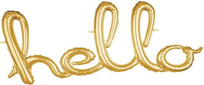 Ballon Folie Buchstabe Gold Hello