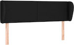 vidaXL Κεφαλάρι Κρεβατιού από Ύφασμα σε Μαύρο Χρώμα 147x23x78cm