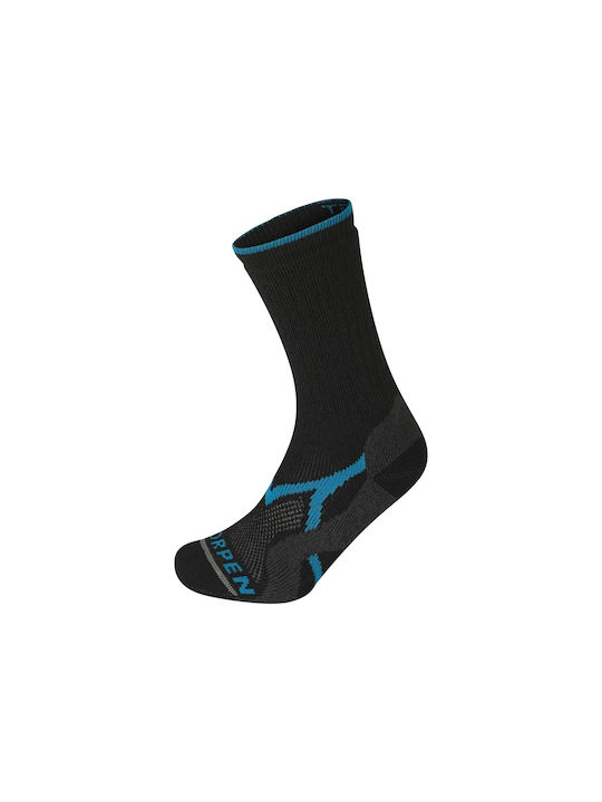 Lorpen T2 Midweight Hiker Eco Trekking Κάλτσες Μαύρες/Μπλε 1 Ζεύγος
