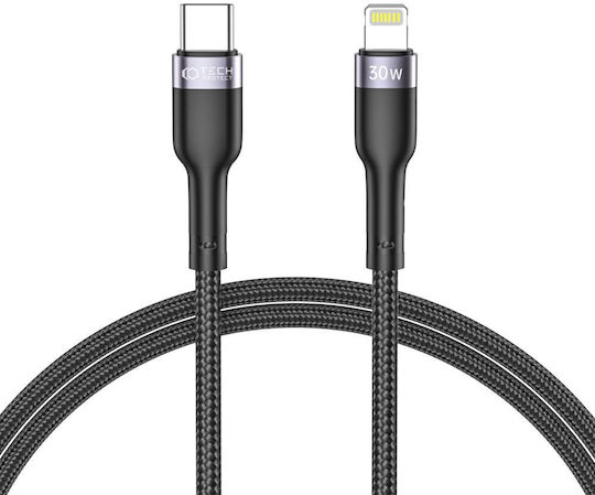 Tech-Protect Ultraboost Braided USB-C to Lightning Cable 30W Black 1m (THP1596)