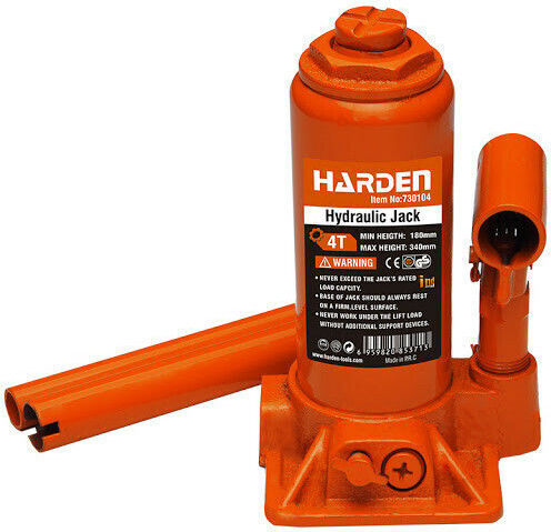 Harden Hydraulic Bottle Jack with Lifting Capacity up to 29.8cm and Weight Capacity up to 2 Tons